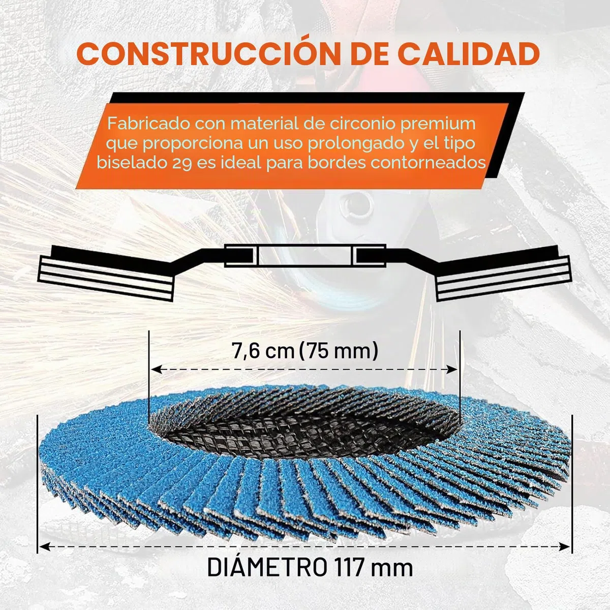STEBRUAM 25 discos de láminas de 115 mm, discos abrasivos de láminas de grano 40/60/80/120/240 para amoladora angular con batería GWS, BTI, acero inoxidable, metal y madera (gris)