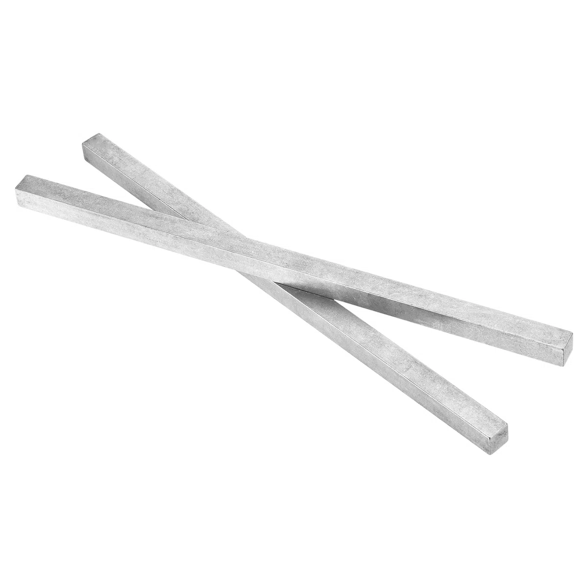 QUARKZMAN 2 Pcs Barra De Acero Cuadrada Para Chaveta, 1/2" x 1/2" x 12" Acero 45# Laminado En Frío Barras De Acero De Precisión Para Chaveta Para Acoplamiento De Caja, Tono Plateado