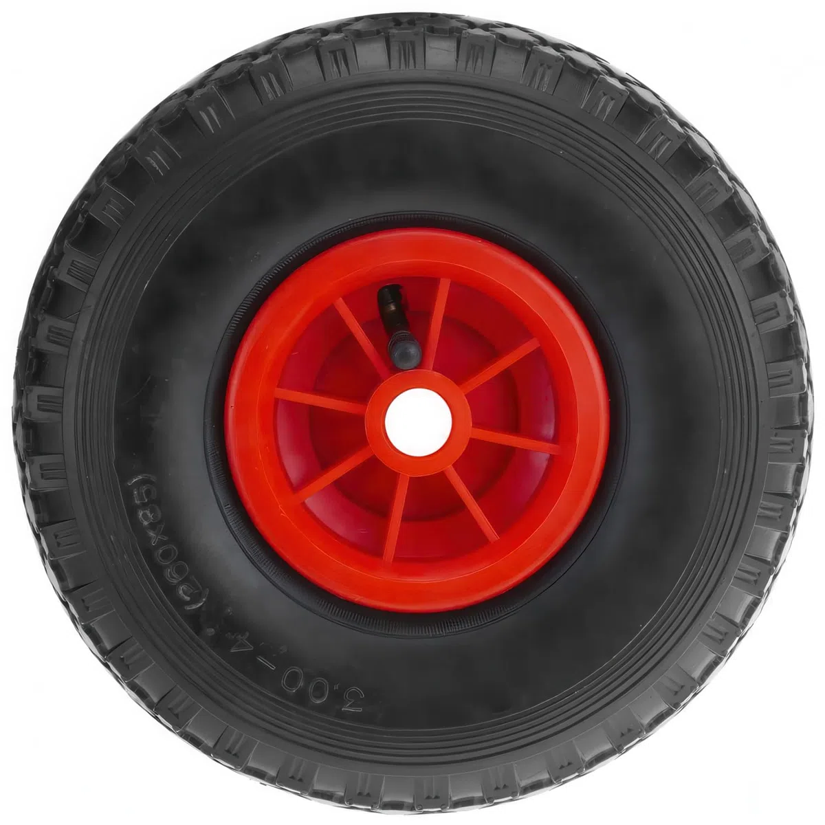 Rueda maciza de carretilla anti-pinchazos, Diámetro 260 mm, Ancho de banda 75 mm, Diámetro agujero del buje, Longitud del Buje 75mm, Capacidad de carga 100 Kg, Diámetro de 260 mm