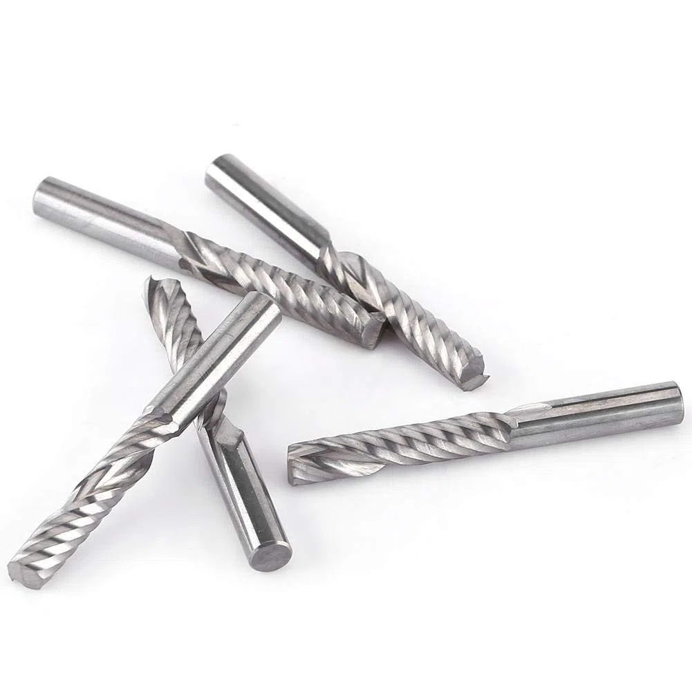 Fresa de Carburo de Tungsteno Molino de Extremo Flauta única CNC Fresado Bits 6mm x 32mm 5Pcs
