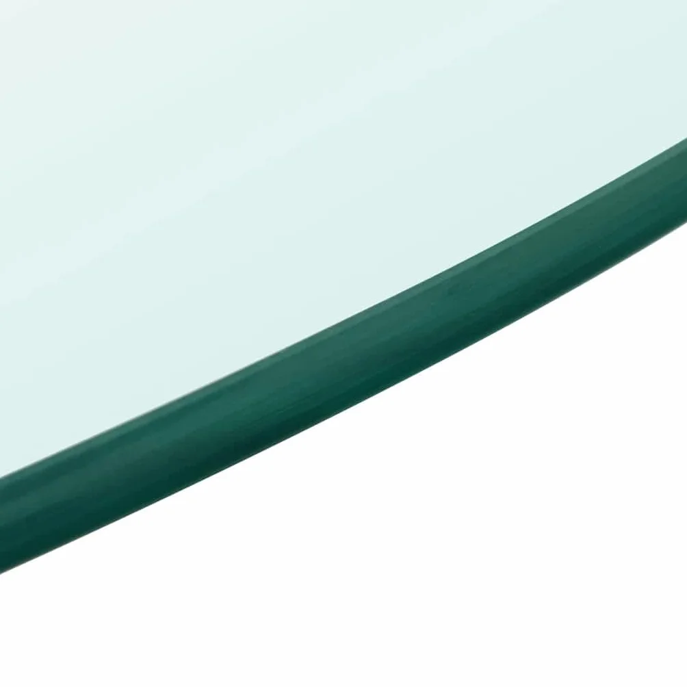 Tablero de Mesa de Cristal Templado Redondo 400 mm, Mobiliario Accesorios para mesas Tableros para mesas, Transparente, 2.8kg