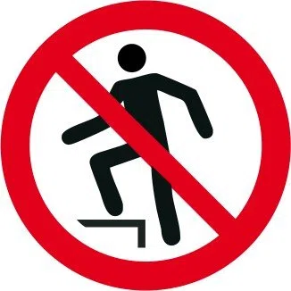 'Etiqueta Adhesivo Señal Señal de prohibido "Prohibido salire – dr018 – 10 para unidades, 100x100mm, 1