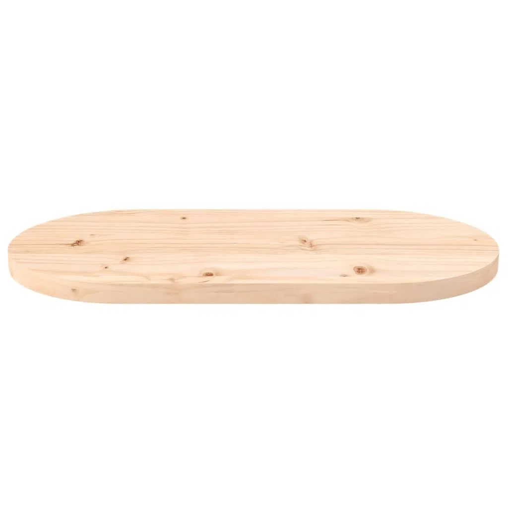 vidaXL Tablero de Mesa 70x35x2,5 cm de Madera Maciza de Pino Ovalado