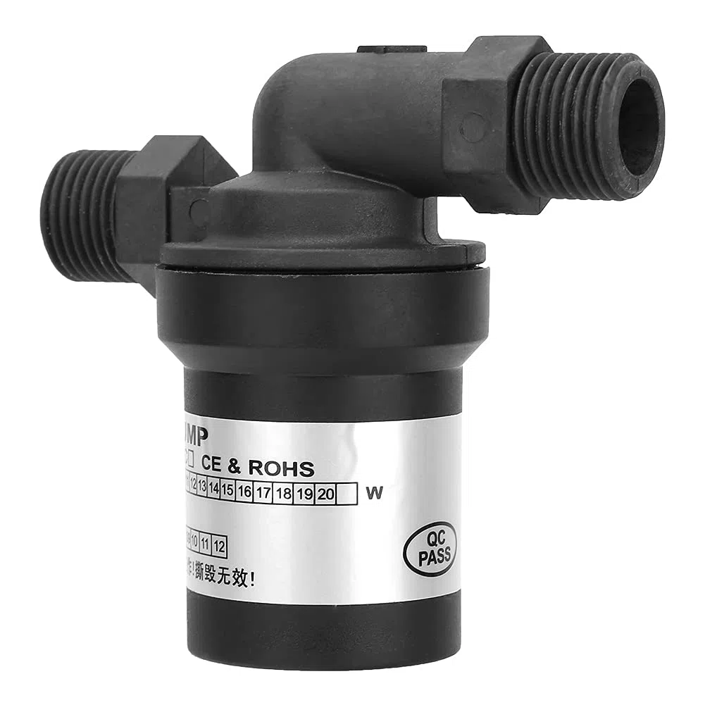 lyrlody Bomba de Agua Solar de Alta Temperatura, DC 12V 10W, Calentador de Agua sin Escobillas, Bomba de Circulación Caliente Sumergible, Bajo Ruido, 1/2 Hilo