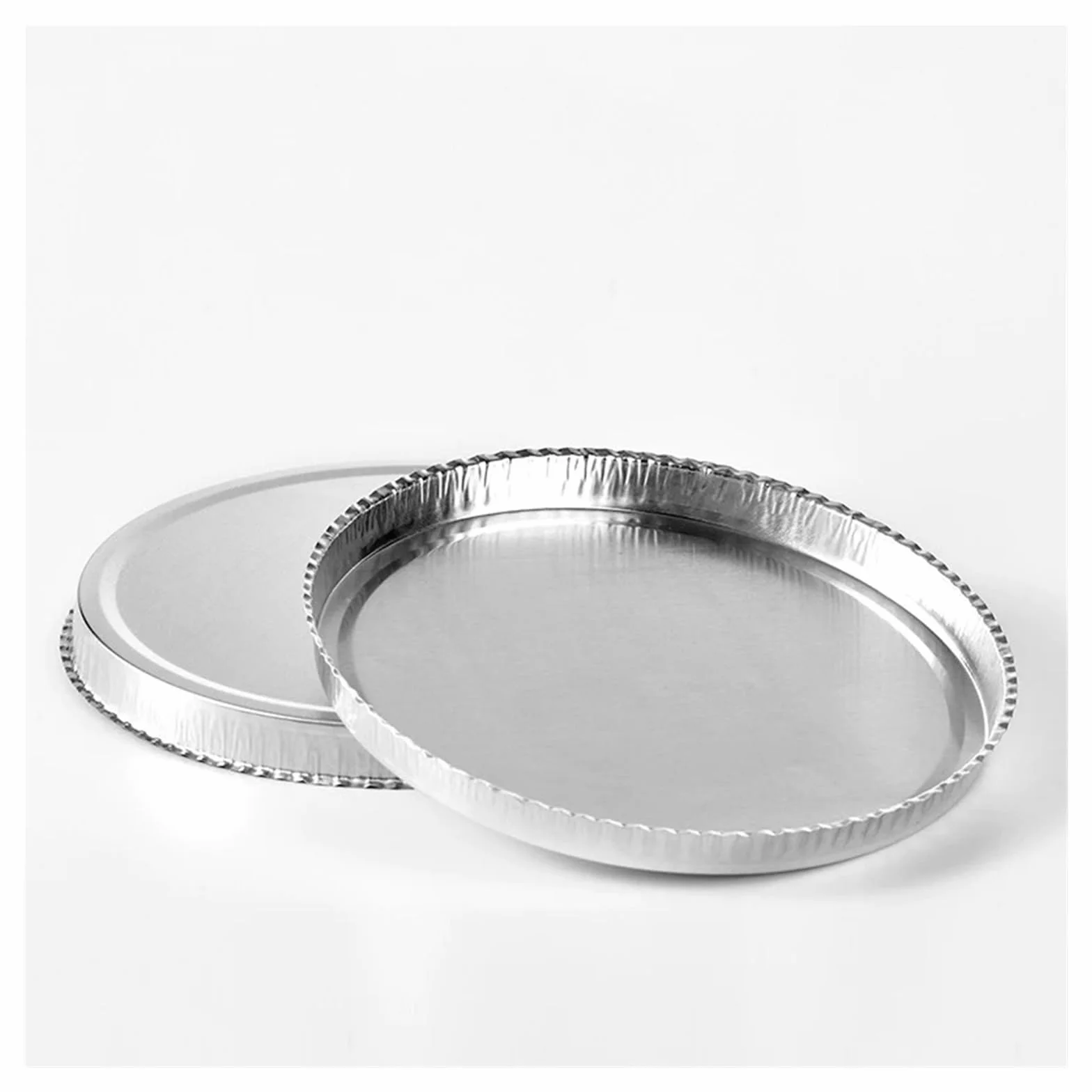 Bandeja de pesaje de Papel de Aluminio for Laboratorio, analizador de Humedad, Bandeja de Muestra desechable, diámetro 50 Piezas/Caja 90MM
