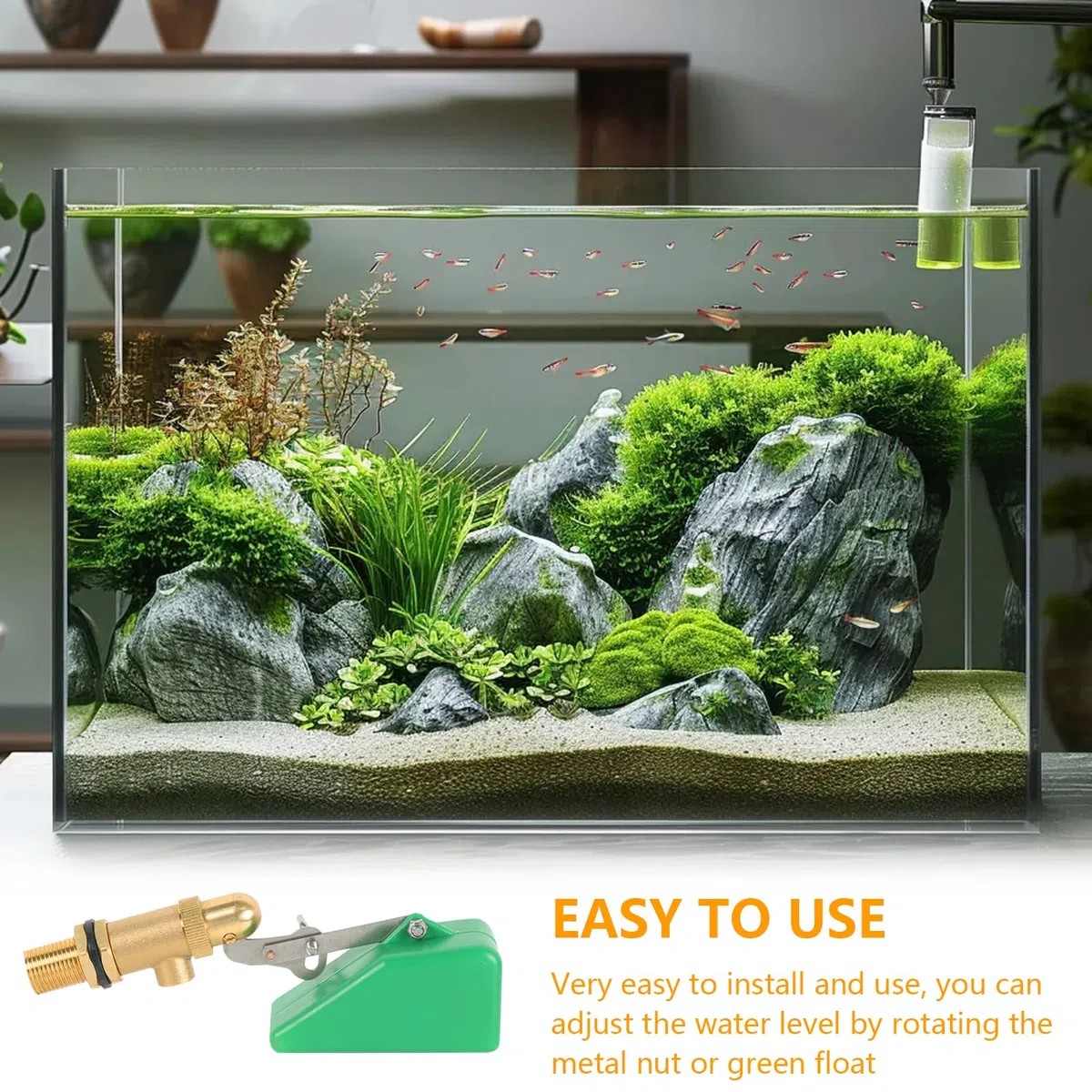 Válvula De Flotador De 1/2", 2 Interruptores De Flotador De Latón Con Flotador De Plástico Y Brazo Ajustable Válvula Llenado Automático Universal Para Tanques De Agua Y Bebederos