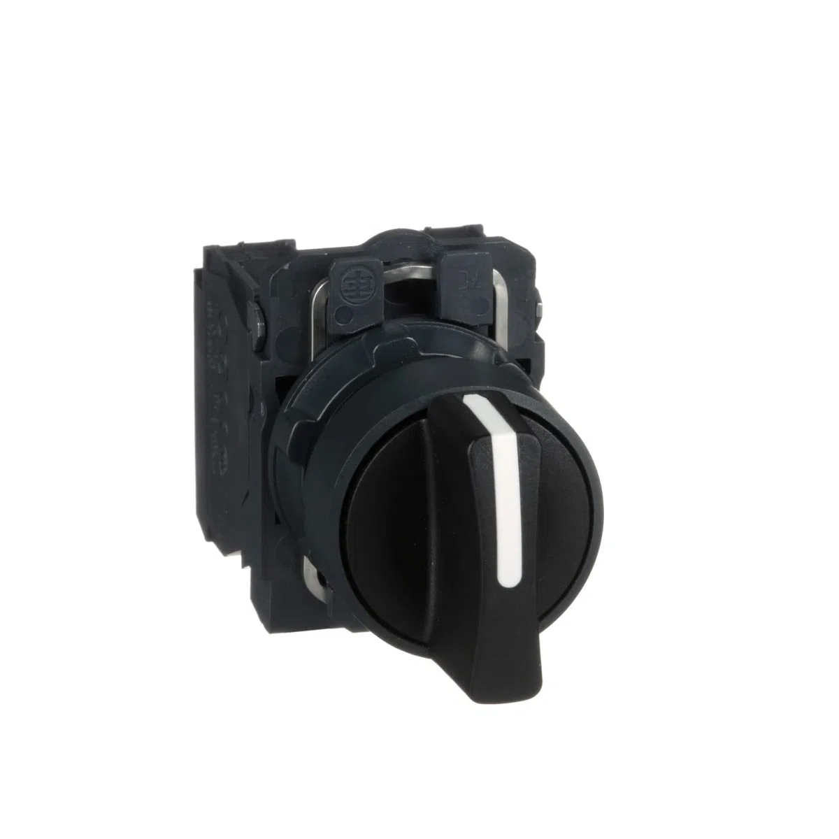 Schneider Electric XB5AD33 Selector Diámetro 22, Mango de 3 Posiciones, 2 Na, Negro