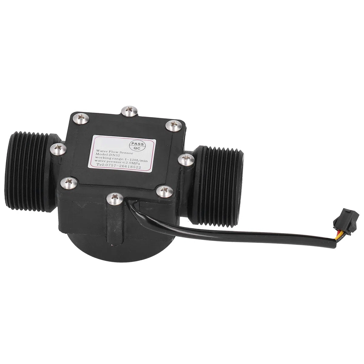 Medidor de Flujo Industrial Contador de Caudalímetro de Agua de Tubería YF-DN32 G1.25in Sensor Hall Contador de Flujo de Tubería Industrial Resistente a Alta Temperatura y Presión