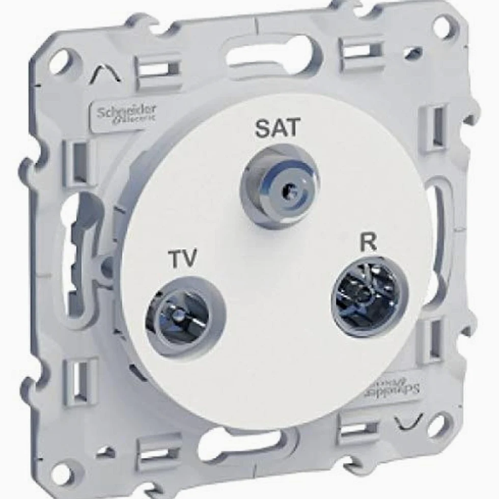 Schneider Electric S520475 Toma RJ45 Categoría 6 UTP, Blanco