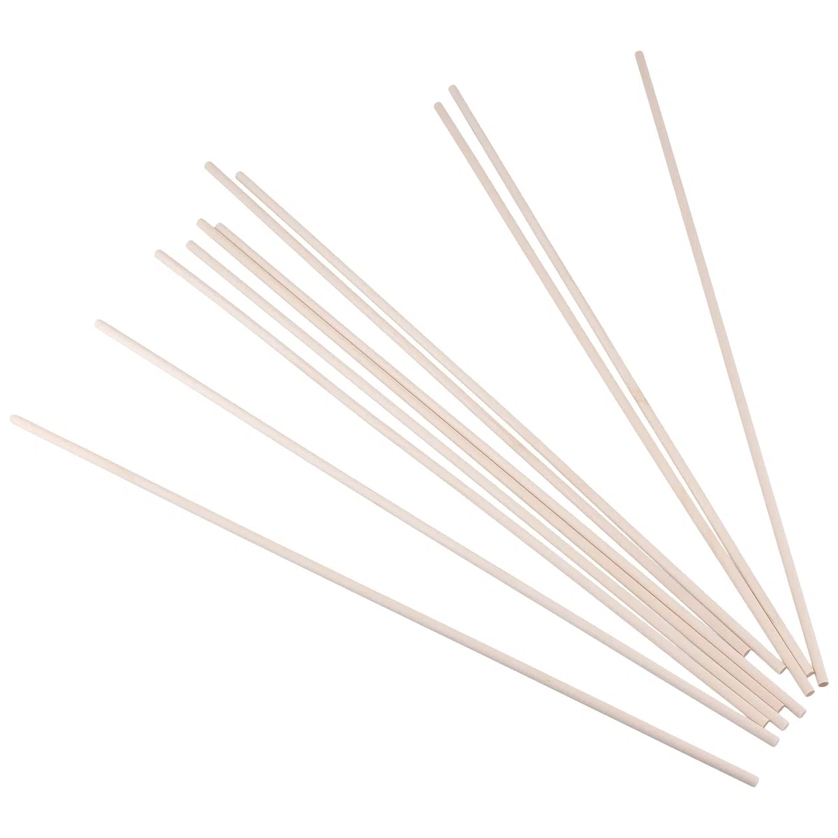 150 Palitos de Madera Redonda de 40 cm x 5 mm para Manualidades, Palos de Madera Redondos Sin Tratar, para Carpintería, Modelismo y Decoración