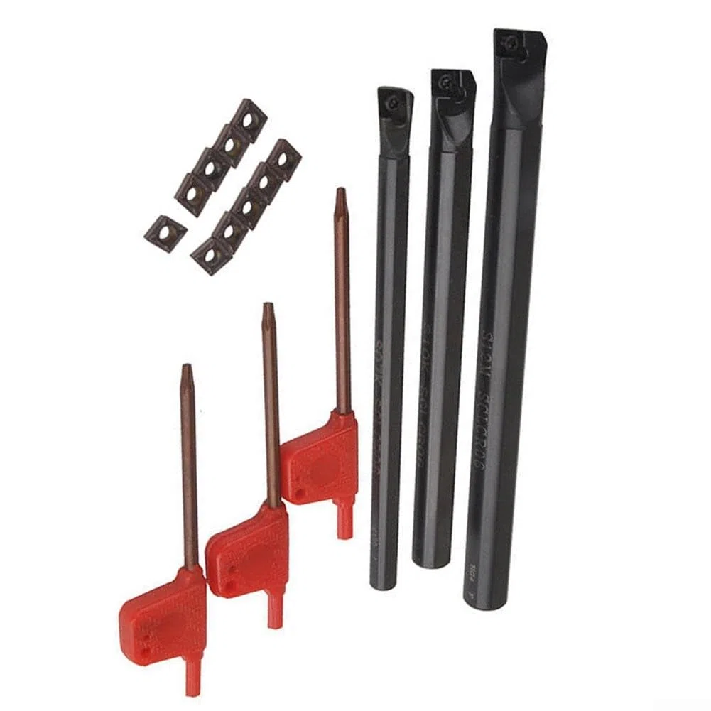 Juego de 10 soportes para herramientas de torno con insertos de carburo CCMT0602 diseñados para un mecanizado eficiente en entornos desafiantes
