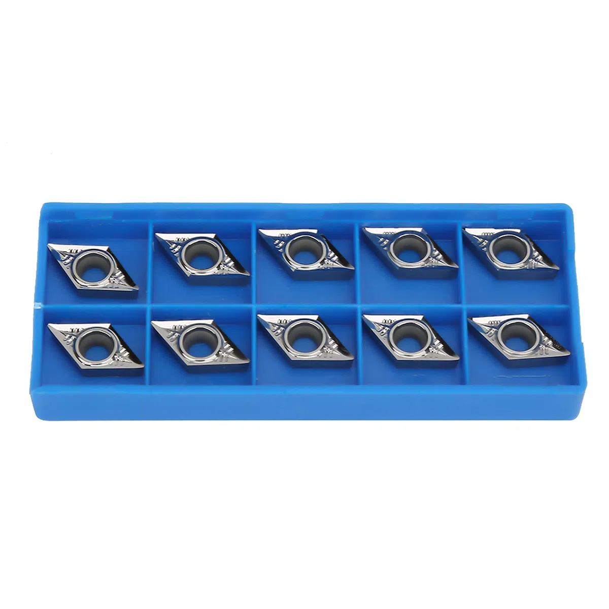 Oumefar 10 Uds DCGT11T304-AK H01 DCGT32.51-AK H01 Insertos de torneado CNC Cortador de torneado de Torno para procesamiento de aleación de Aluminio y Aluminio