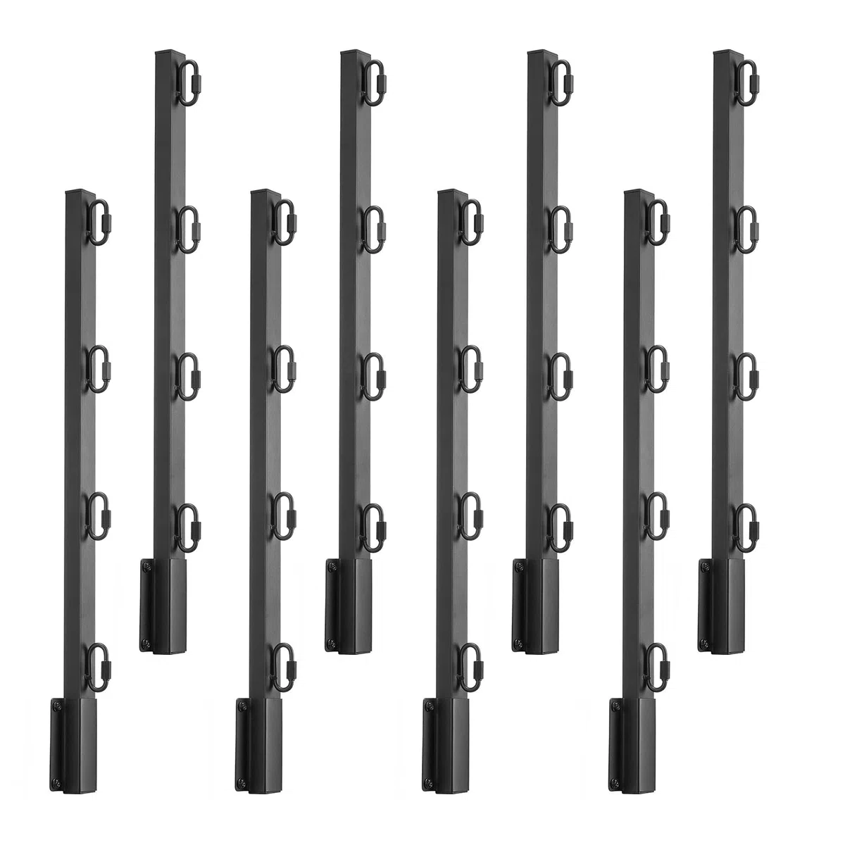 VEVOR Brazo de Extensión de Alambre de Púas, 8 Paquetes Extensores de Postes de Cerca de 60,5 cm, Extensor de Columna Cuadrada de Cerca de Acero Resistente para Evitar que Las Mascotas Salten