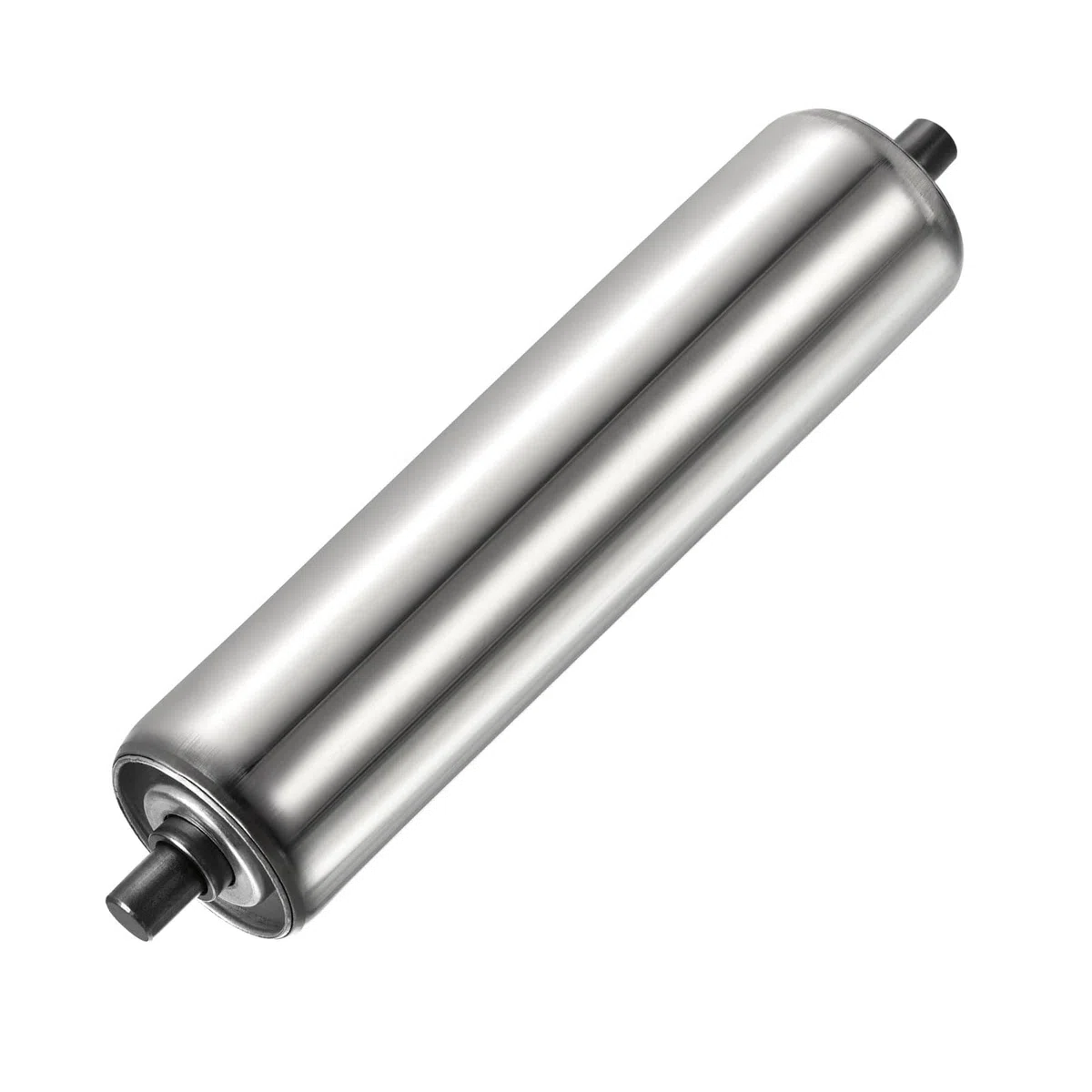 YOKIVE Rodillo Transportador de Acero Inoxidable de Repuesto | Movimiento Suave, para Fábricas y Almacenes (Color Plata, Diámetro de 2", Longitud de 10")