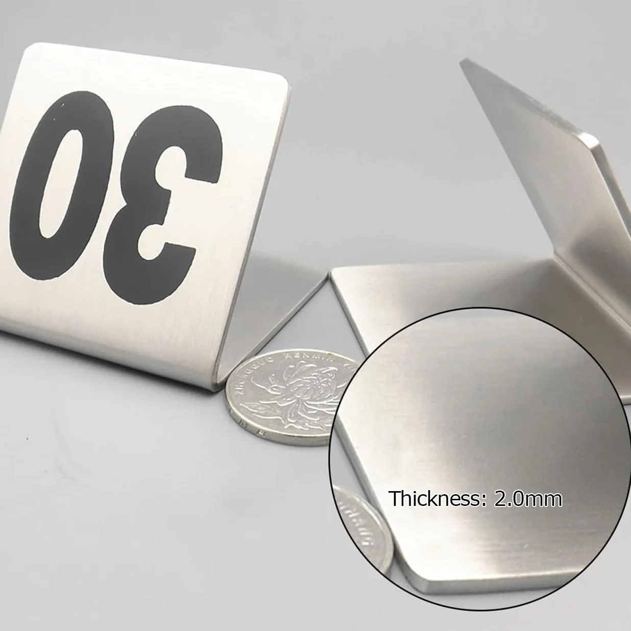 Números De Mesa De Acero Inoxidable, Del 1 Al 100, 5 X 5 cm, Ideales for Restaurantes, Bares, Bodas Y Fiestas De Cumpleaños(40 to 50)