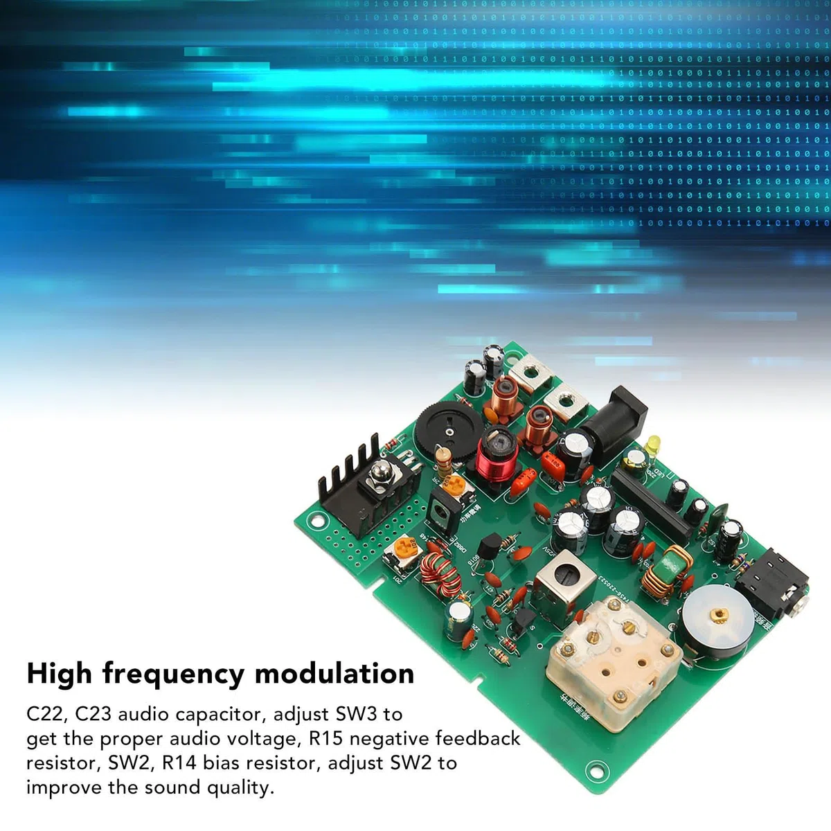 Kit de Transmisor de Media de Radio de 530-1600 KHZ, Transmisor Am Ajustable de 20 a 500 MW, Kit de Transmisor de Bricolaje para Experimentos Escolares
