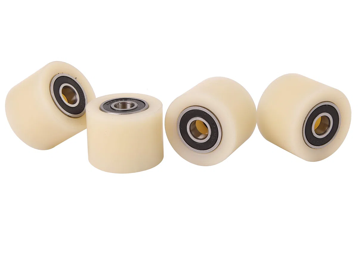 4 rodillos de poliamida de nailon de 40 mm de diámetro, 30 mm de ancho, rodamientos de 10 mm con precisión mecanizado en la UE (40-30-10)