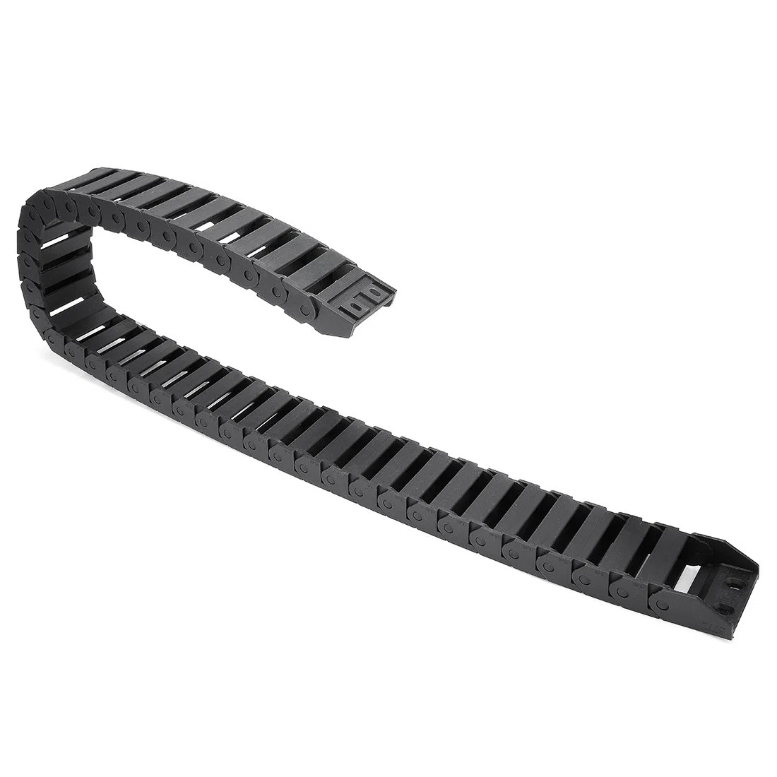 sourcing map R28 15mm x 40mm negro Plástico Cadena de arrastre del cable Portaherramientas 1M Longitud para CNC