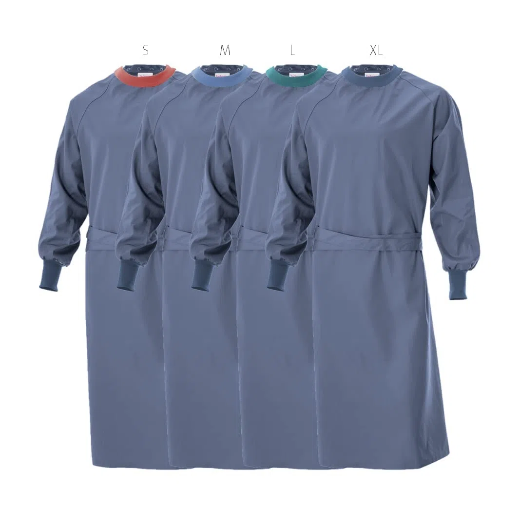 Bata Impermeable Reutilizable y Esterilizable: Quirúrgica & EPI Gran Durabilidad y Resistencia. Altamente hidrófuga y Transpirable. Certificada: EN 13795 & EN14126