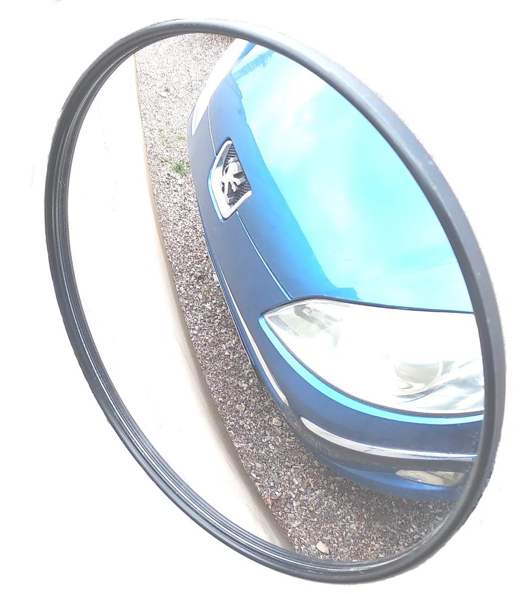Convexo espejo tráfico, de diámetro 22 cm, para la seguridad vial y la seguridad tienda, con soporte de pared ajustable
