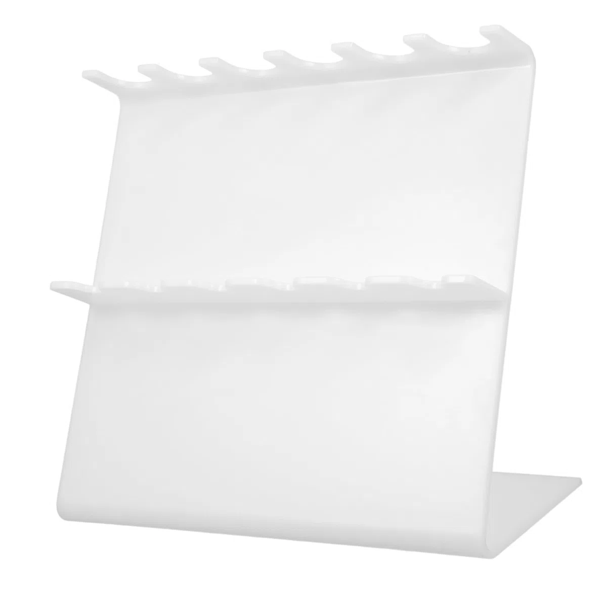 Soporte de Múltiples Agujeros Blanco de Pipetas de Laboratorio de Plástico Diseño para 6 Pipetas, Versátil y Montable en Pared para Banco de Laboratorio