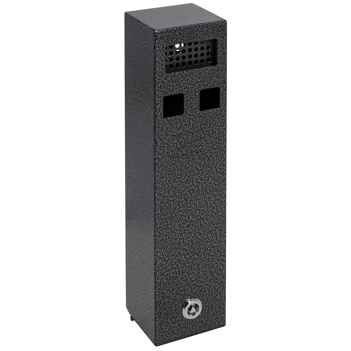 Cenicero De Pared Para Exterior, Cenicero Para Cigarrillos Montaje En Pared, Acero Inoxidable Con Cerradura, Resistente A La Intemperie, Tubular, Para Terraza, Restaurante, Hotel Y Oficina, Negro