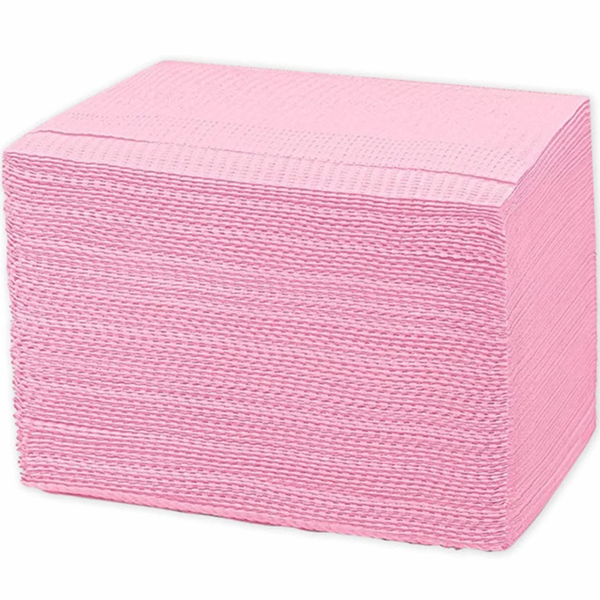 60 baberos dentales desechables para el paciente, 13 x 18 pulgadas, 3 capas impermeables piercing de papel tatuaje servilleta de papel para clínica dental, estación de tatuaje y salón (rosa)