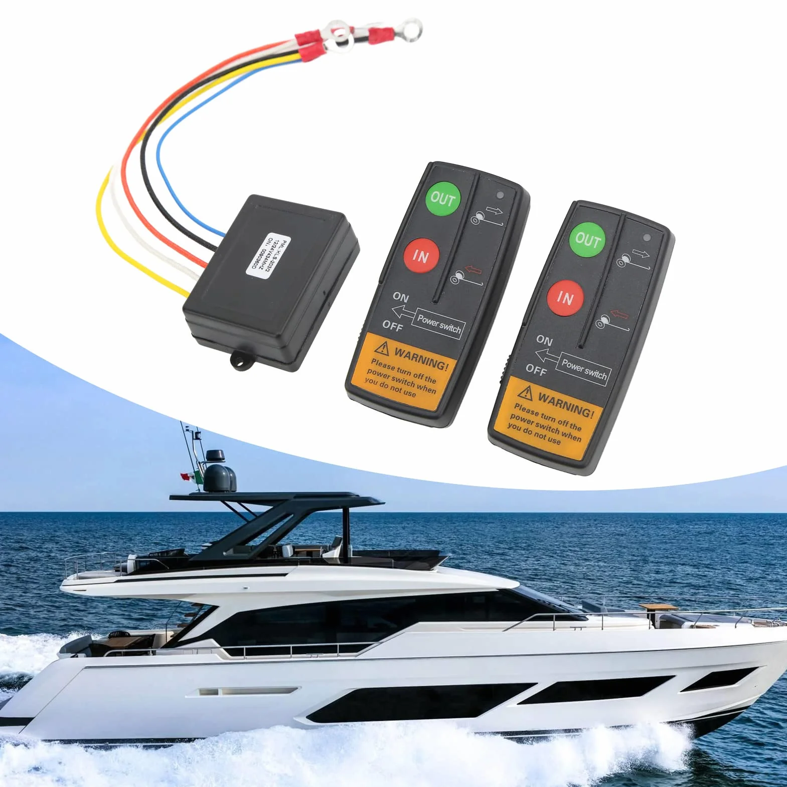 Kit de Control Remoto de Cabrestante Inalámbrico Rango de 75 Pies 12V 24V Alta Sensibilidad Universal para Coche ATV Camión ATV Cabrestante
