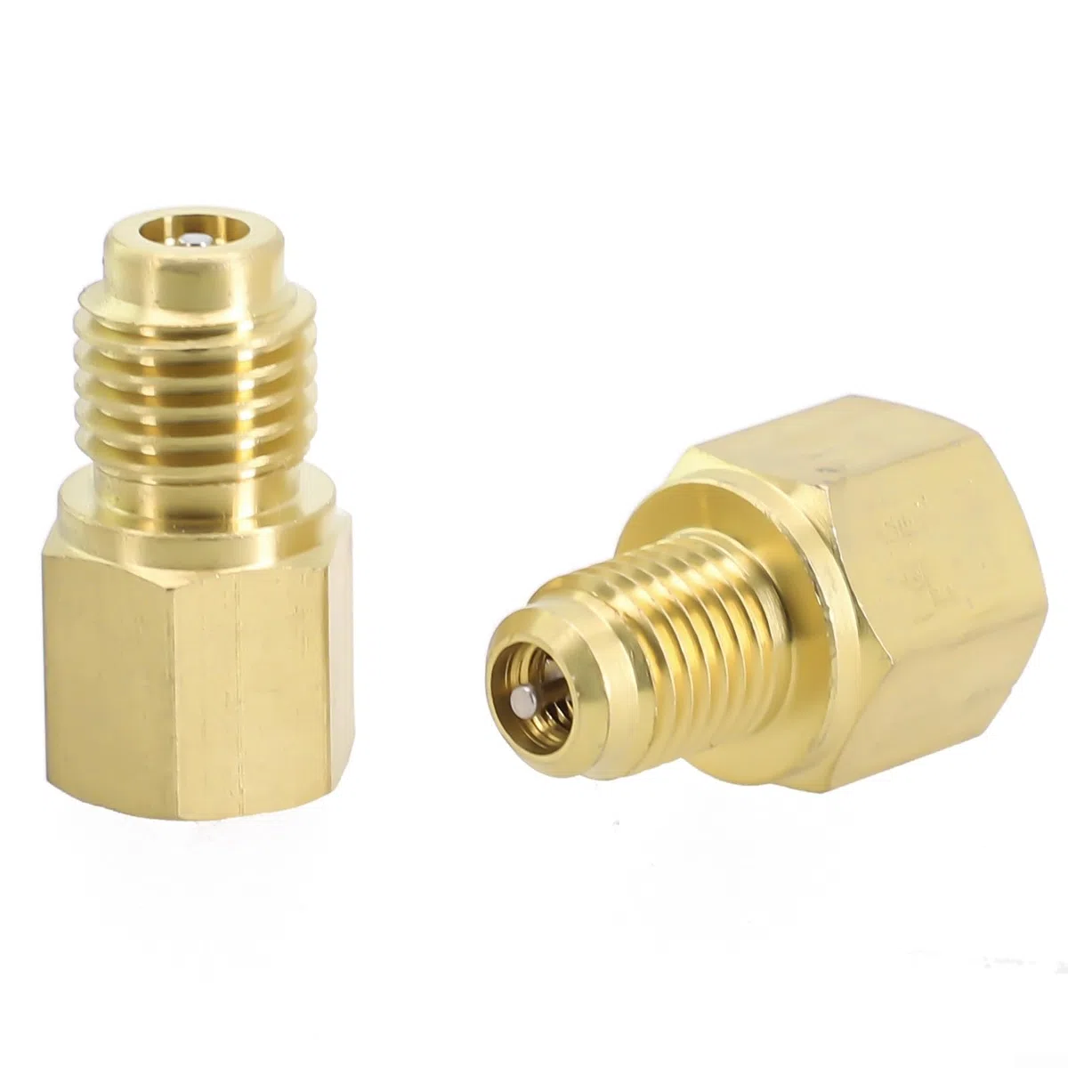 Juego de adaptadores SAE hembra de 1/4 pulgadas y válvulas macho ACME de 1/2 pulgada para conexiones fiables