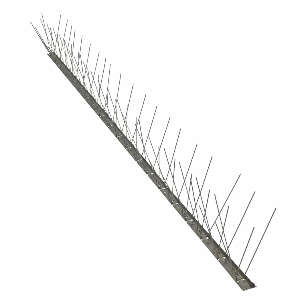 EINSIDE 10 Metros de disuasorio para Aves antipalomas, 80 Puntas en Acero Inoxidable AISI 304, Base Flexible Caja de 10 Piezas