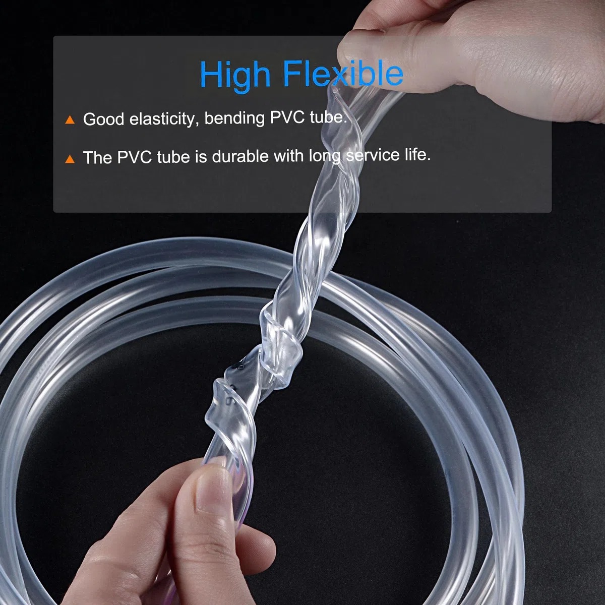 Unifizz Tubo de vinilo transparente de PVC de 45 mm de diámetro interior de 53 mm de diámetro exterior de 1 m de longitud, manguera de plástico flexible para agua, aceite, línea de aire