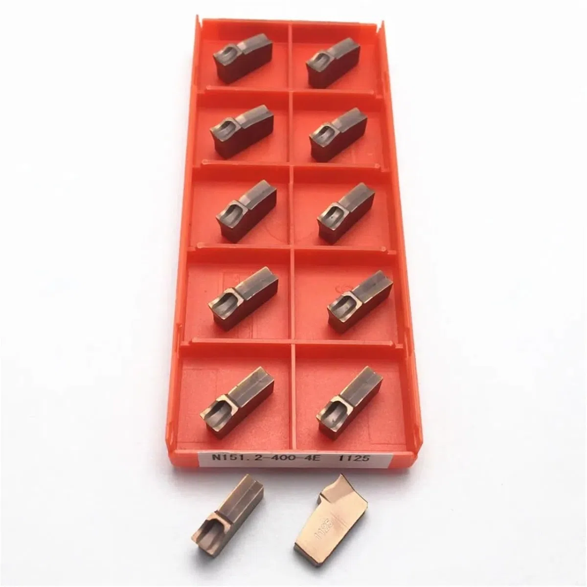 Inserto ranurado N151.2-200-4E 1125 N151.2-300-4E 1125 N151.2-400-4E 1125 herramienta de ranurado 100% torneado de inserto de carburo de alta calidad Herramienta de Torno(1125N151.2-400-4E1125,10PCS)