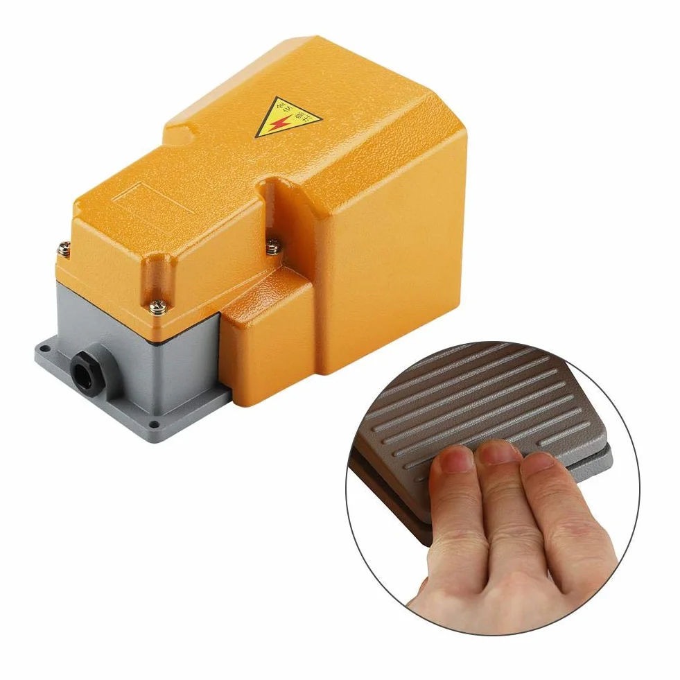 GOTOTOP Interruptor de pedal industrial momentáneo Foot Pedal Switch Foot Controller pedal interruptor, 250 V 10 A