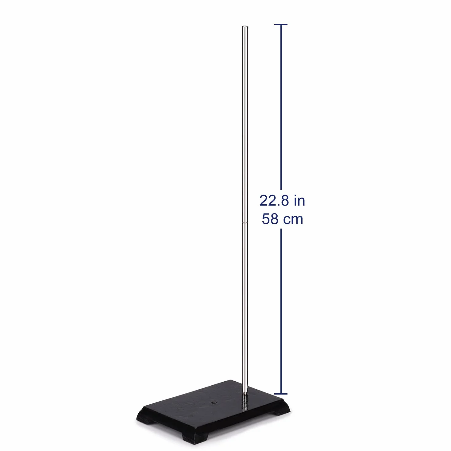 Labasics Soporte Laboratorio, 200 x 130 mm Soporte de Anillo de Soporte de Hierro Fundido con Varilla de 580 mm para Uso en Laboratorio
