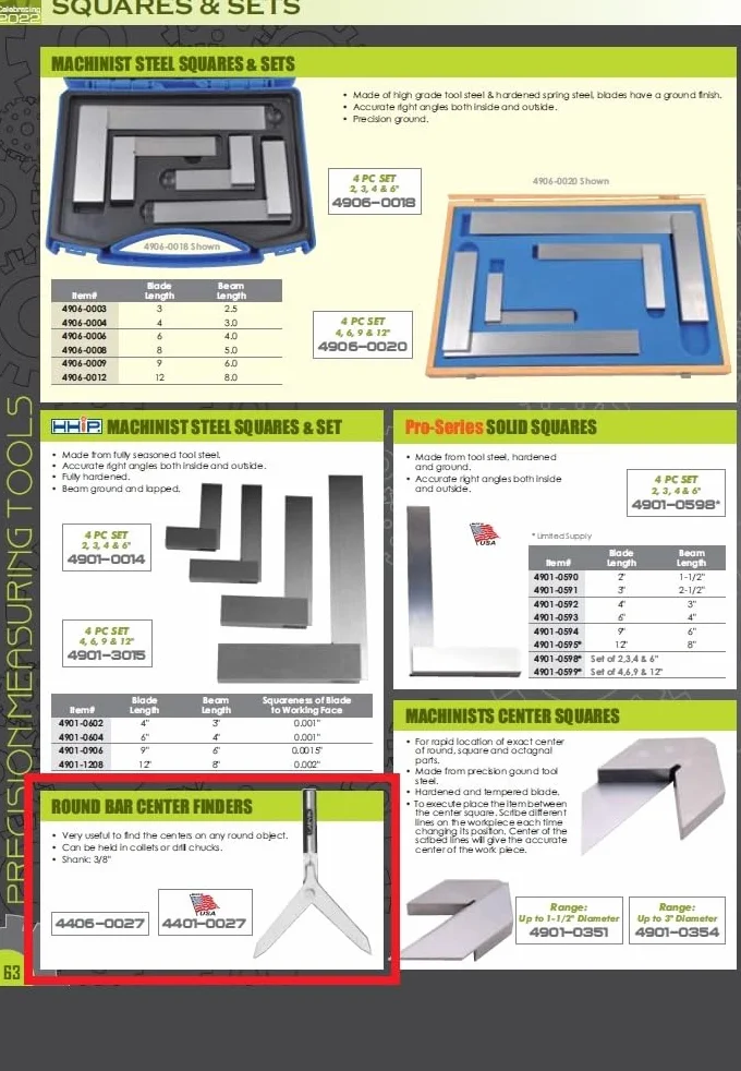HHIP 4406-0027 Buscador de centro de prensa de taladro