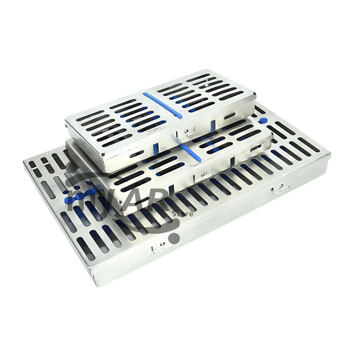 Bandeja de casete de esterilización, autoclave de diseño premium para dental, organizador de instrumentos para 5, 7, 10, 15 y 20 piezas (10 unidades de casete de sujeción)