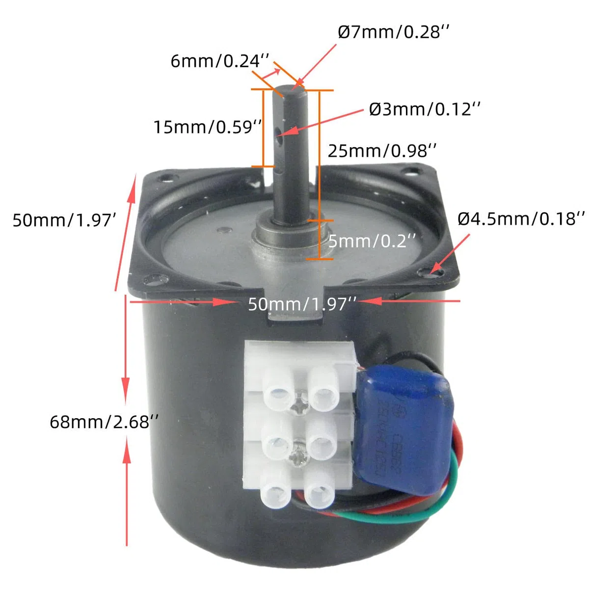 CHANCS 68KTYZ Motor eléctrico Barbacoa Alto Par 220V AC 15r/min Torque 22Kgf.cm Metal engranado para la plataforma giratoria del asador