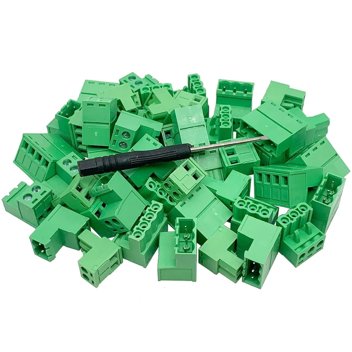 PENGLIN Conectores Eléctricos Terminales Enchufables sin Soldadura, División 5,08 mm, 2, 3, 4 Pines, Montaje PCB, Abrazadera de Tornillo