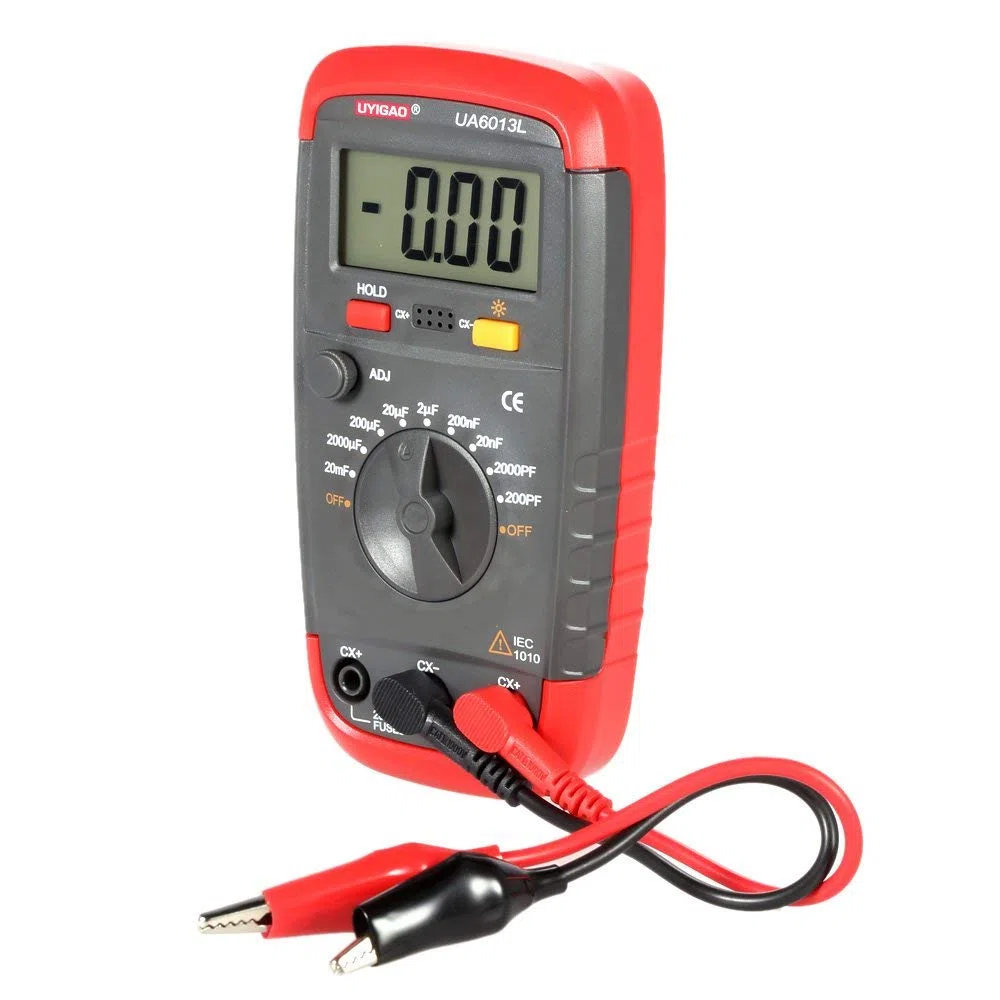 Uyigao UA6013L Capacitante digital Portable Capacitancia Digital Capacitancia Medidor de medidor Tester de contabilidad con luz de fondo LCD para ingenieros eléctricos