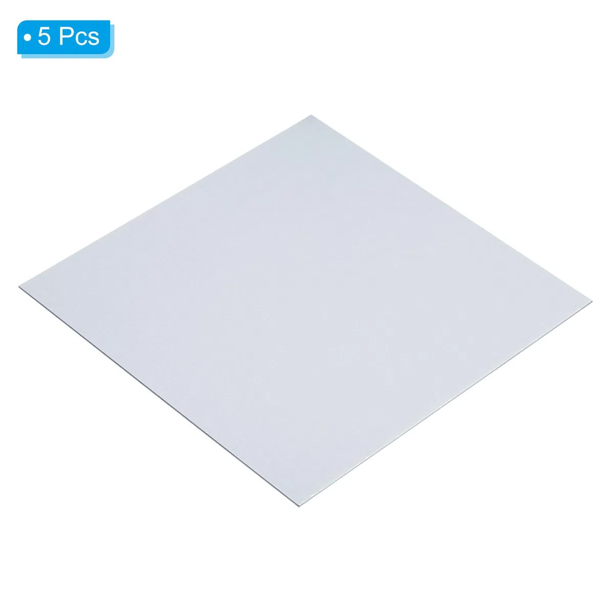 PATIKIL 5 Láminas de Acero Galvanizado, Placas de Acero Galvanizado de 10x10 cm y 0,8 mm de Grosor para Reparación de Tejados, Fijación, Manualidades y Proyectos de Bricolaje