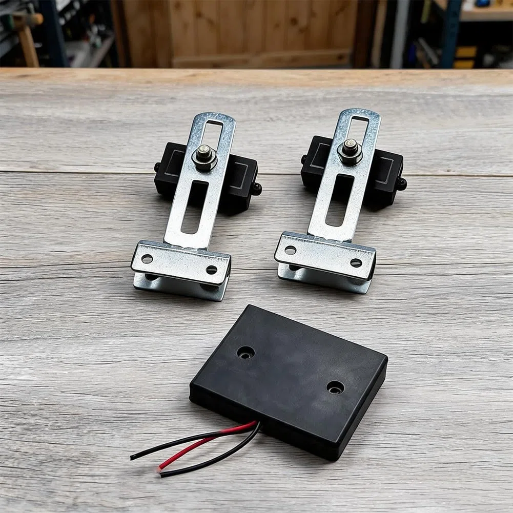 Interruptor de límite magnético normalmente abierto, metal, imán de límite de puerta limitador de puerta eléctrico, compatibilidad del sistema de control de puerta corredera, diseño resistente al