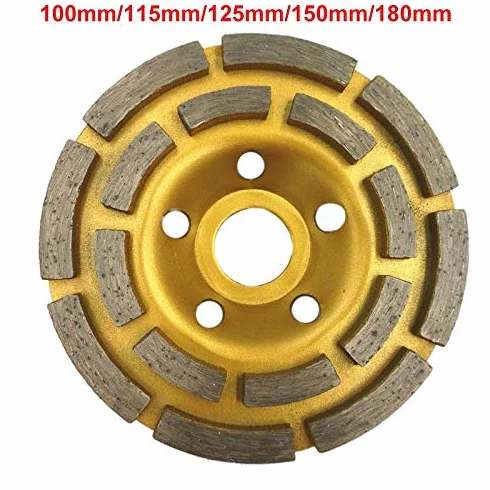 Disco Desbaste Hormigon,Diamante Muela 100/115/125/150 / 180mm segmento de Diamante Muela Copa Disco Amoladora hormigón Granito Piedra Cut (Color : 180mm)