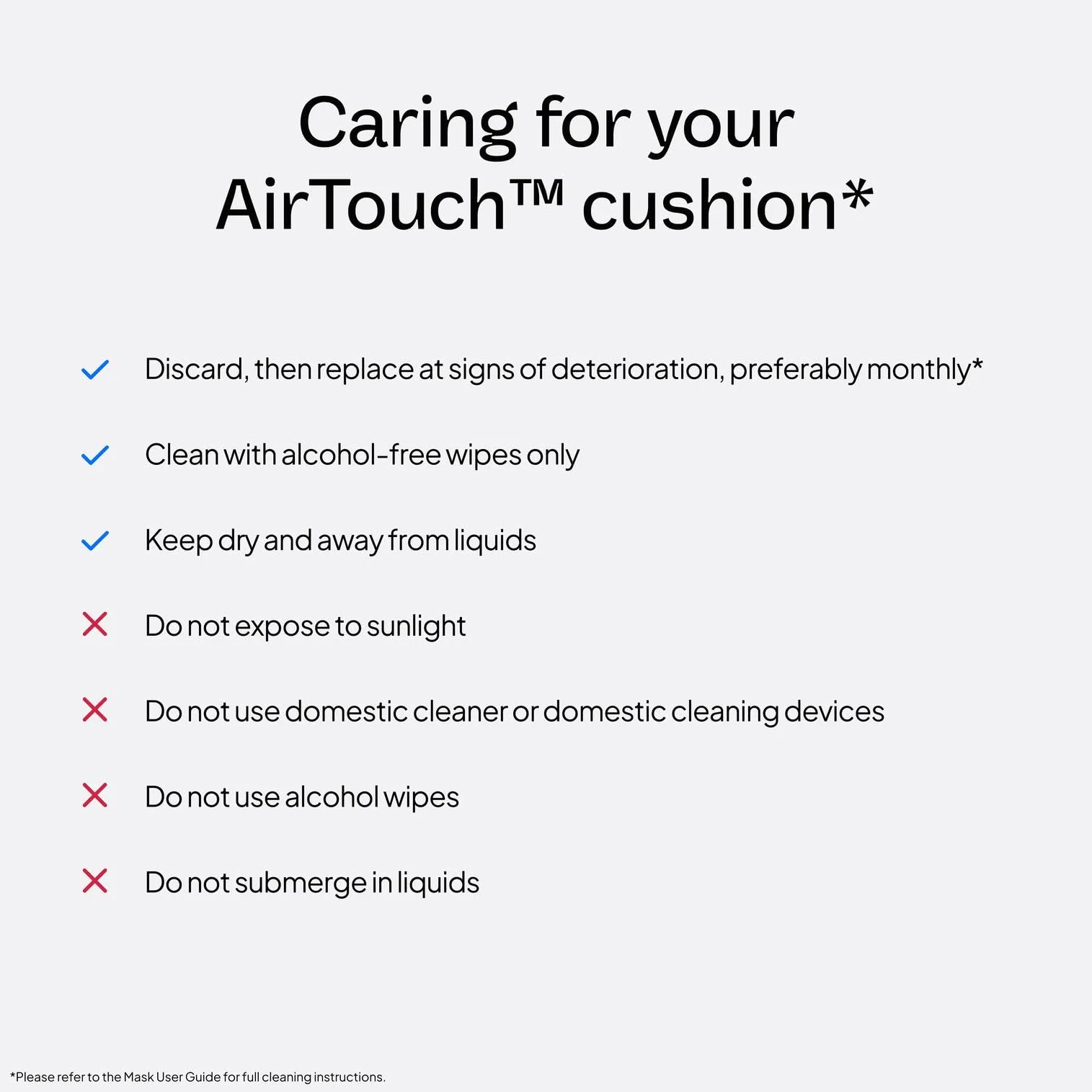 ResMed - Cojín AirTouch F20 de repuesto de cara completa, tamaño mediano