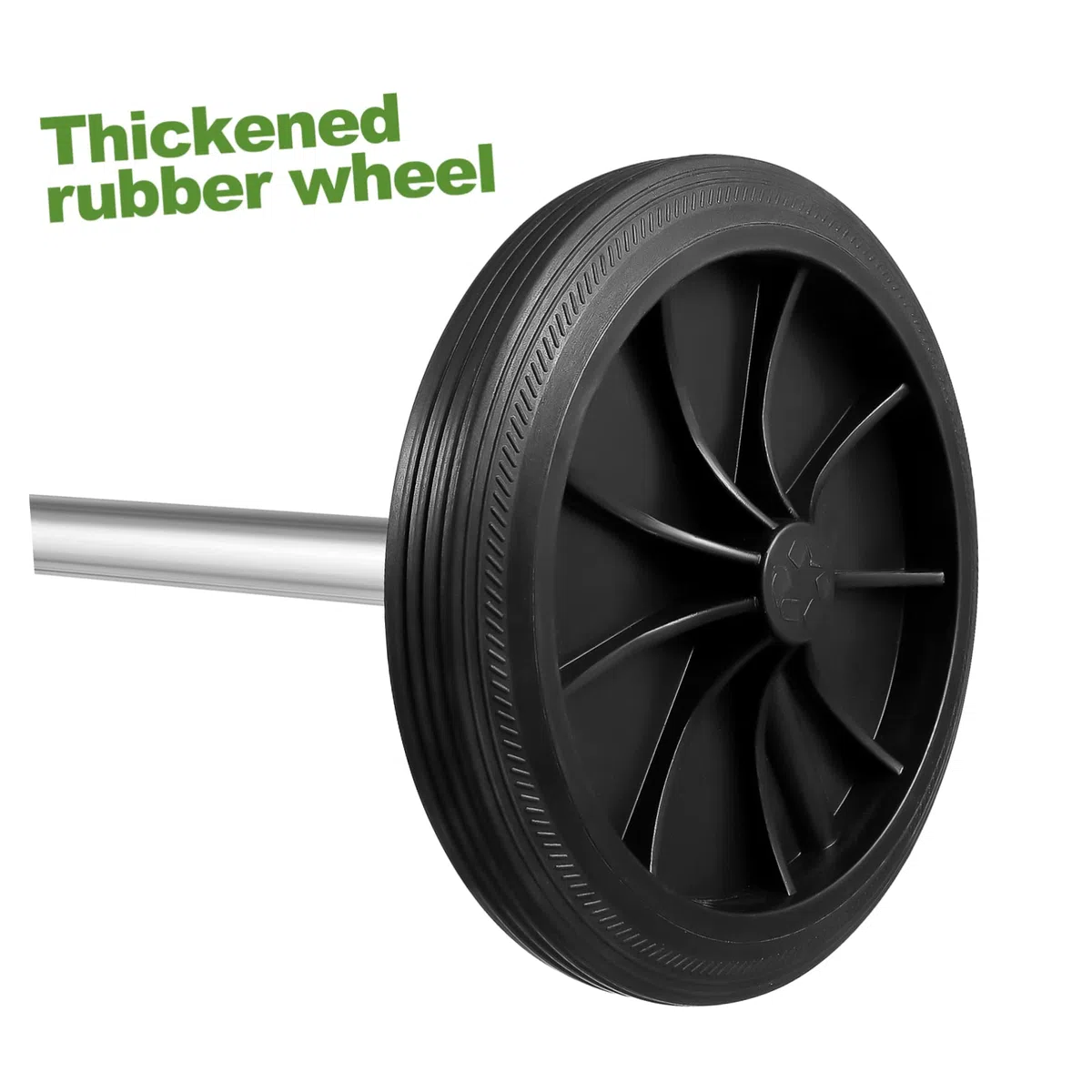 Mobestech Ruedas De Goma Para Cubo De Basura 19.68X7.28X3.93 Pulgadas Con Eje Hueco De 48 Cm Juego De 2 Ruedas Silenciosas Fácil Instalación Para Contenedores De Residuos Uso Industrial