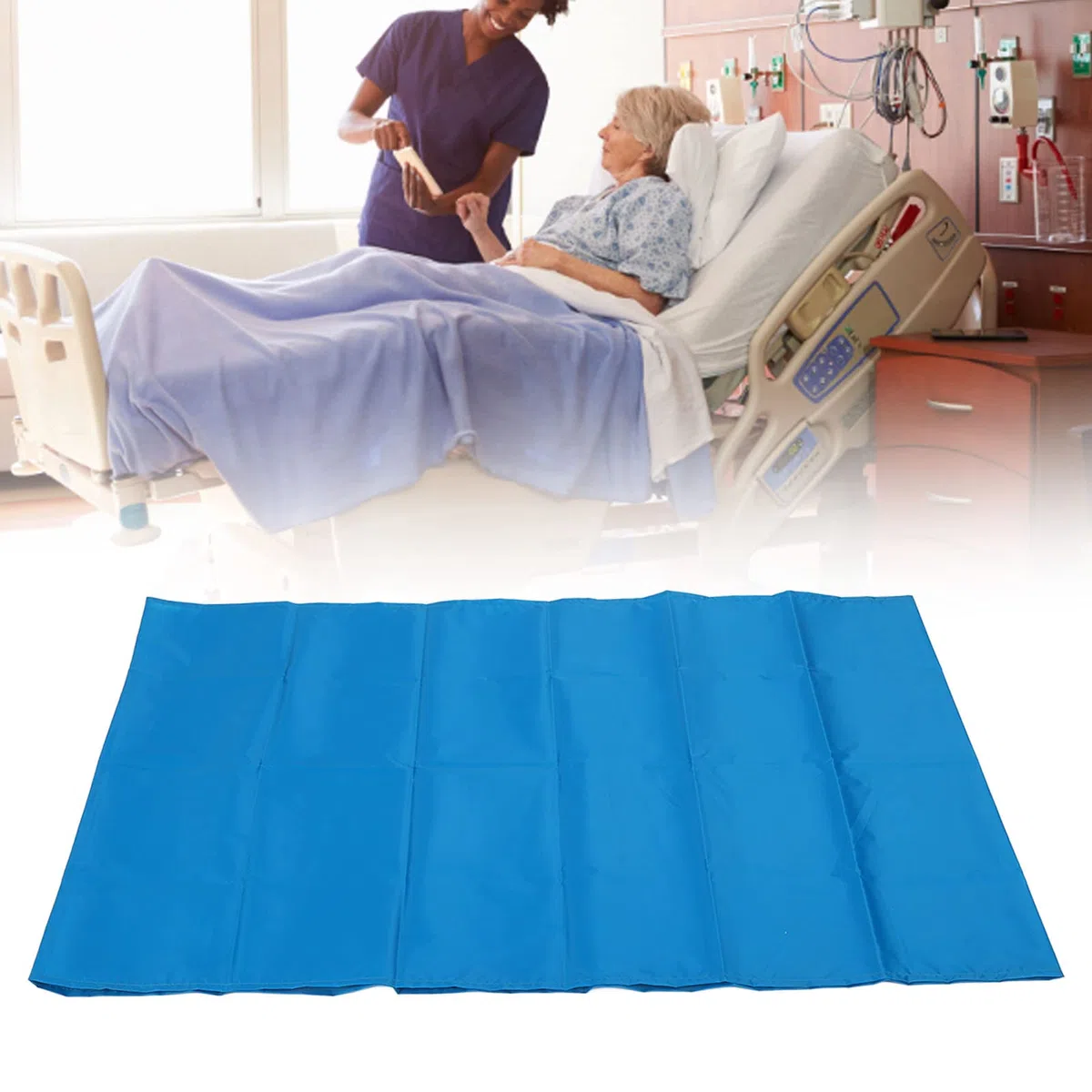 Sábana deslizante para pacientes Vomeko: tapete de transferencia de cama, herramienta de reposicionamiento para atención hospitalaria y domiciliaria, ayuda para la movilidad(110 * 68)