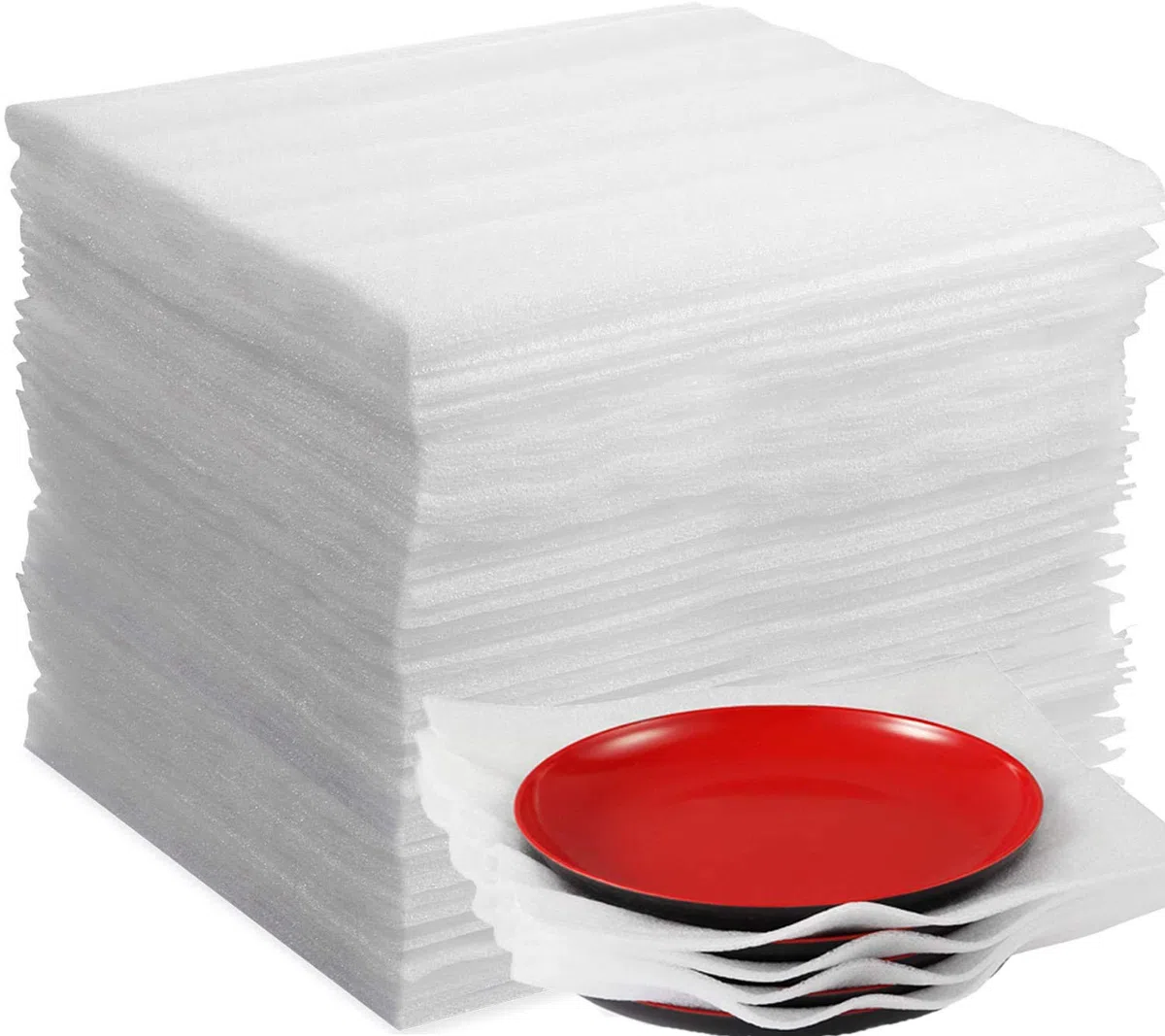 Lámina de espuma, material de embalaje, 100 unidades, plástico de burbujas, material para cajas de cartón para mudanza, para envío de vajillas, vasos, botellas de vino (300 x 300 x 1 mm)