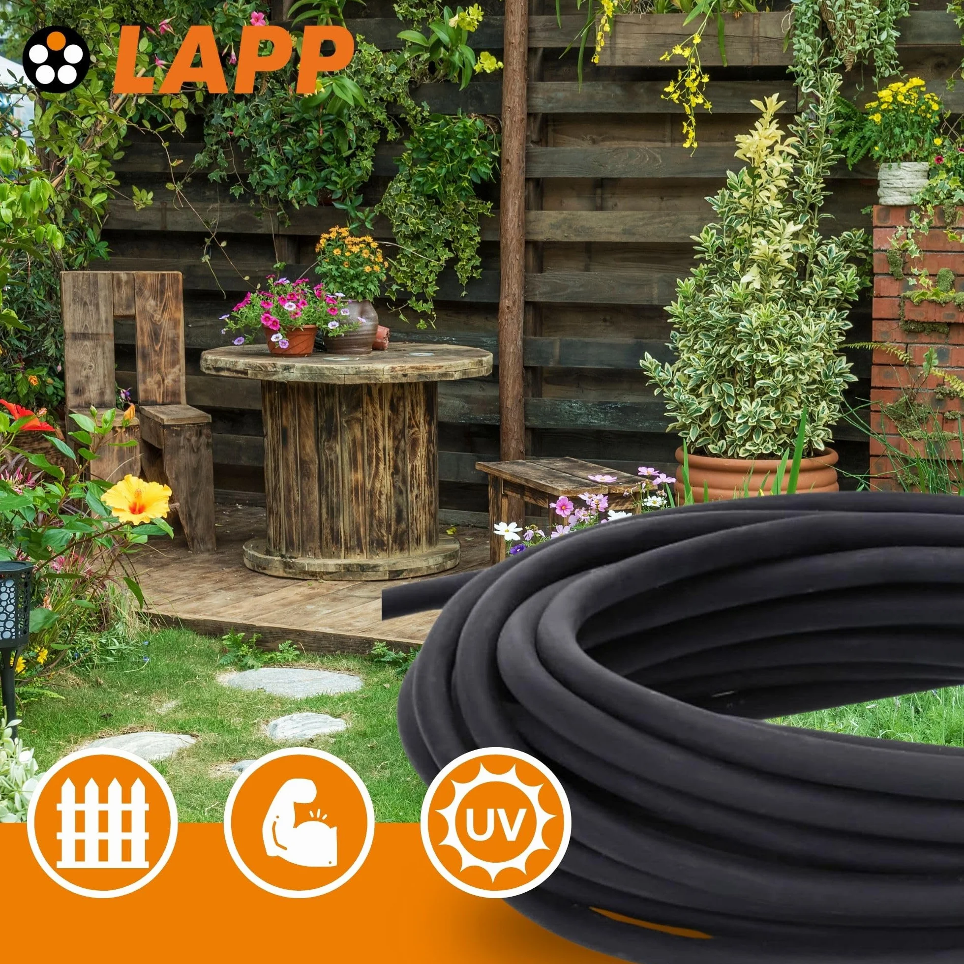 Lapp 1030517 LiYCY - Cable de control blindado apantallado (10 m, 2 x 0,5 mm², resistente a los rayos UV, 2 conductores, cable de datos para exteriores, cable de soldadura, cable de conexión, LED)