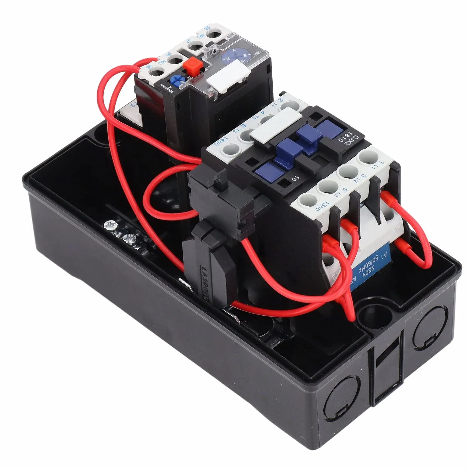 Arrancador Magnético, IP55 Caja Impermeable ABS Protección contra Sobrecarga de Motores Trifásicos Monofásicos Control de Motor de Arranque Magnético Protección contra Defectos Interruptor Magnético