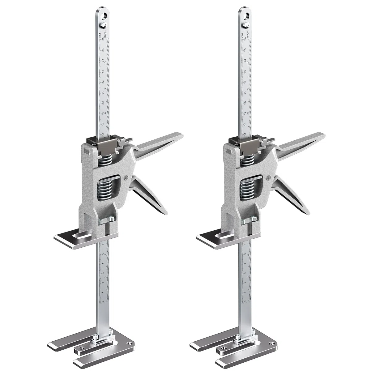 2 Piezas Elevador de Tablero de Puertas Duradero con Escala, 30cm Gato para Herramientas de Mano de Brazo, Multifunción Levantador de Azulejos, para Paneles de Puertas, Armarios