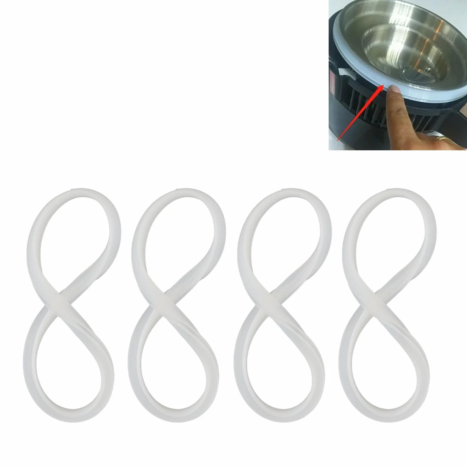 Paquete De 4 Juntas De Silicona, Juntas De Sellado De Repuesto, Anillos De Sellado, Accesorios Para Destilador De Agua, Junta De Sellado De Alta Presión, Pieza De Repuesto De (6L)